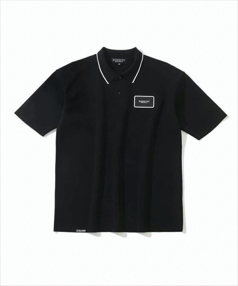 Mark&Lona Classic Black Polo Shirt With Subtle Piping