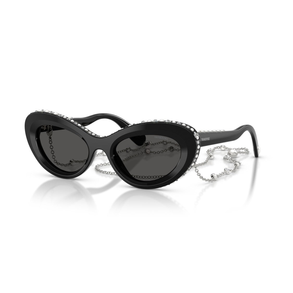 Swarovski 0Sk6061u Cat-Eye Sunglasses With Crystals