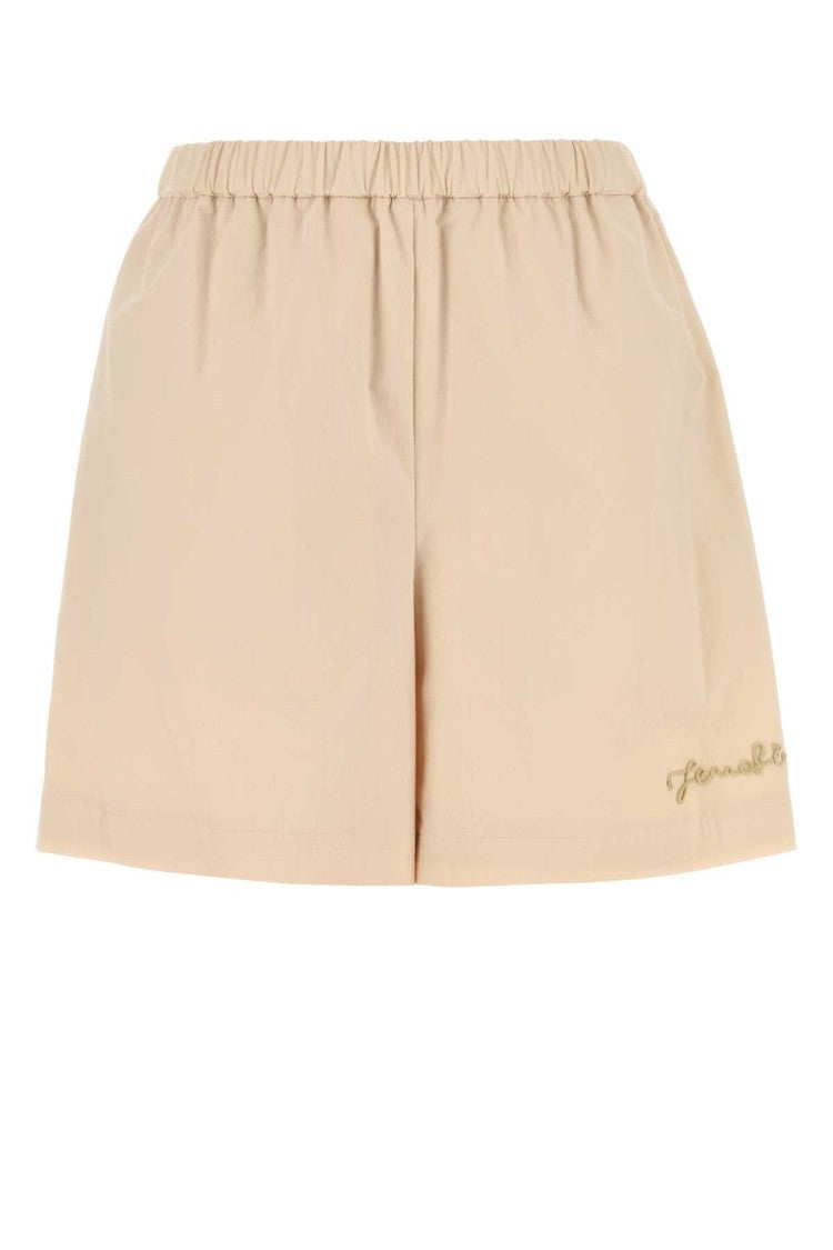 Fendi Light Pink Stretch Cotton Blend Shorts