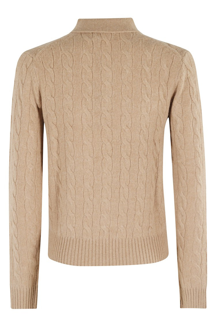 Polo Ralph Lauren Cable Knit Pullover Sweater With Classic Polo Collar