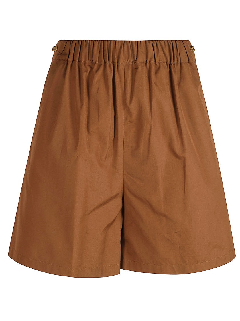 Max Mara Relaxed Fit Brown Cotton Shorts