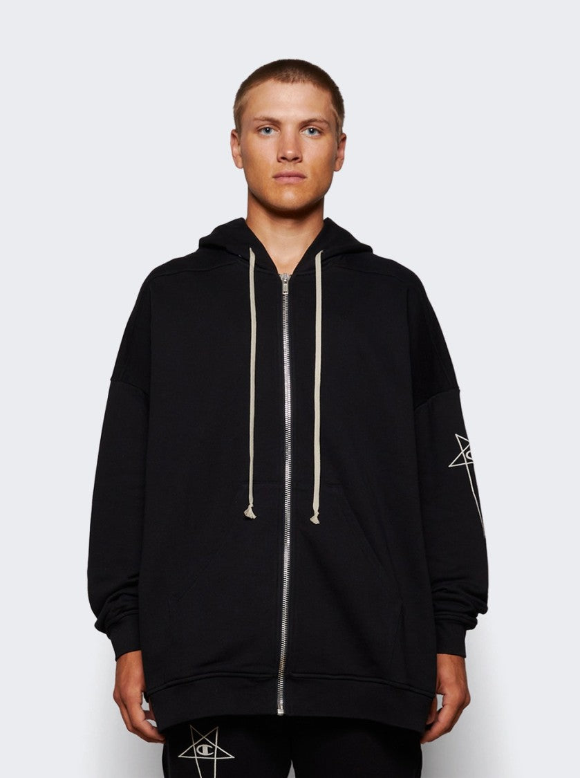 Rick Owens X Champion Jumbo Jason S Hoodie Black