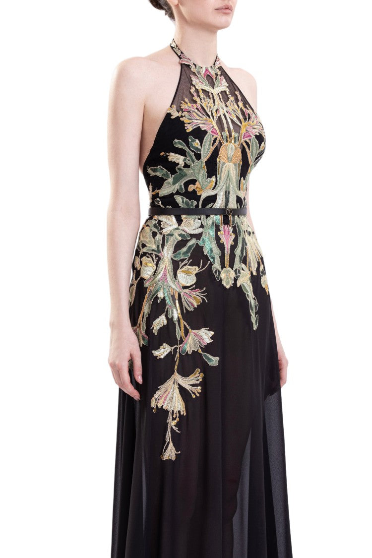 Saiid Kobeisy Embroidered Georgette Dress