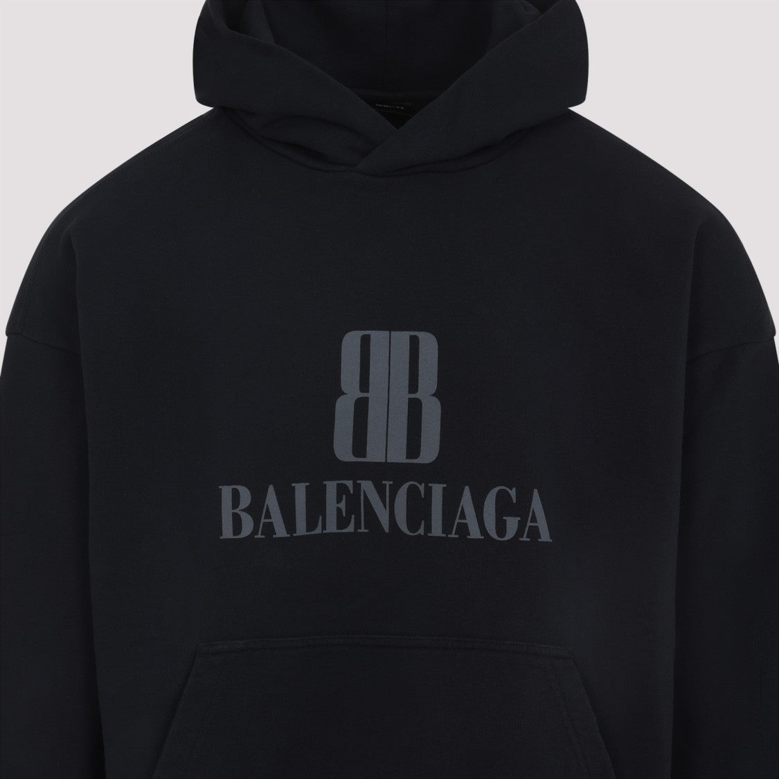 Balenciaga Medium Fit Black Cotton Hoodie