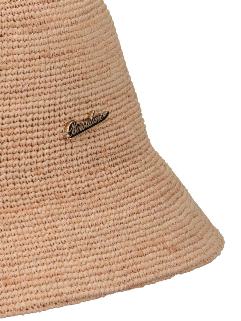 Borsalino Beige Koko Cloche Woven Straw Hat