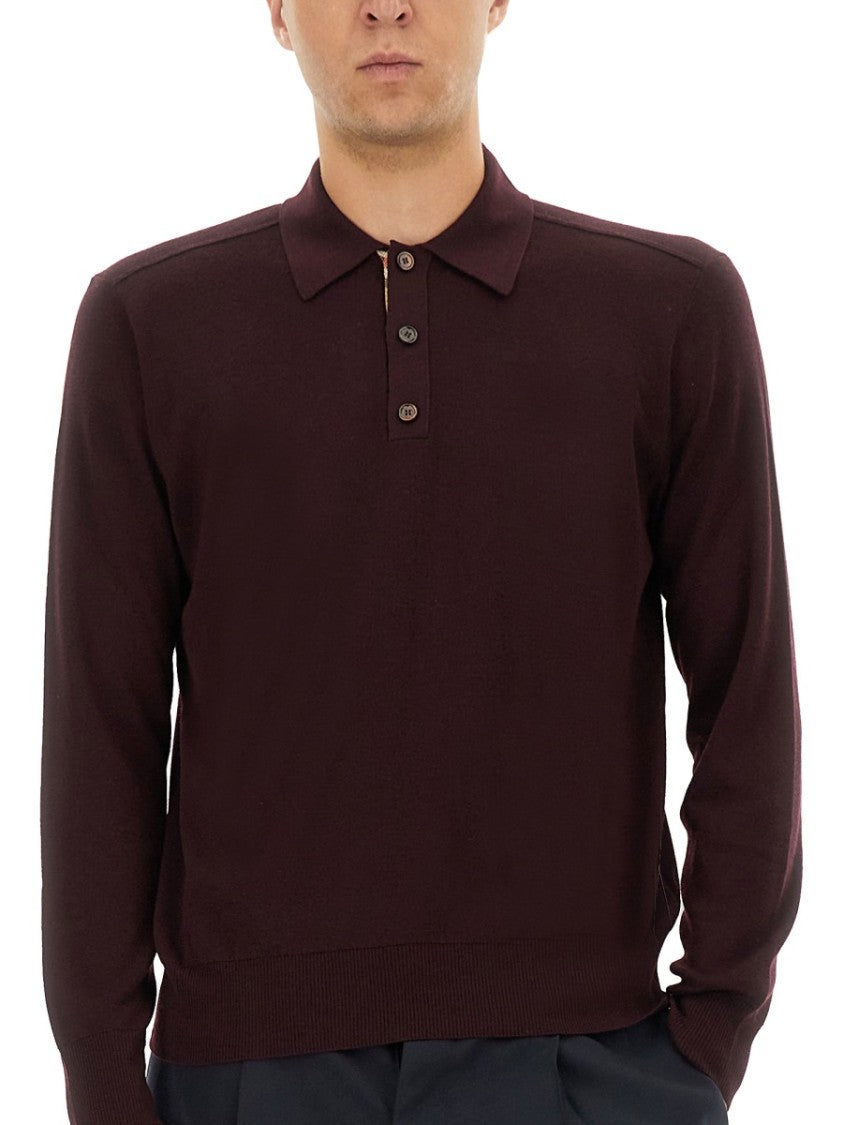 Burberry Long-Sleeved Polo Shirt