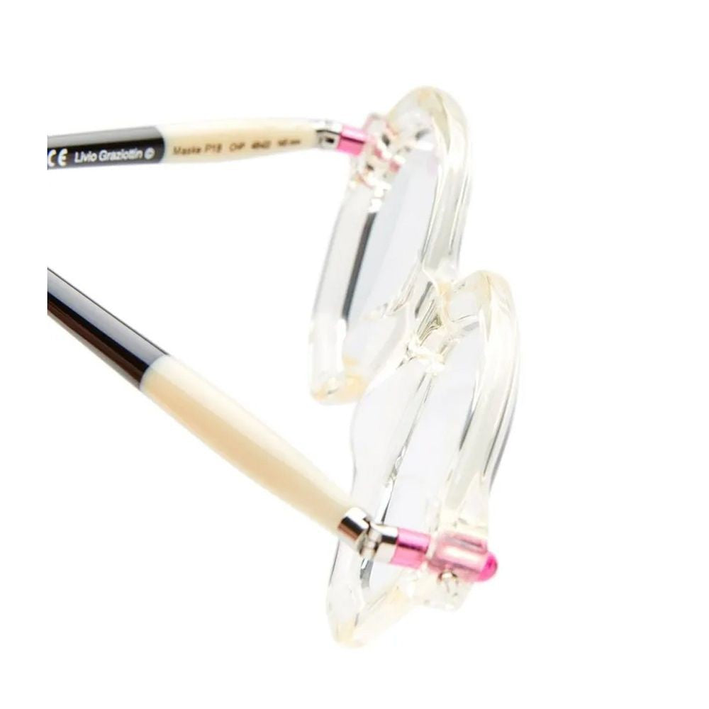 Kuboraum Mask P18 Sophisticated Transparent Champagne Round Acetate Sunglasses