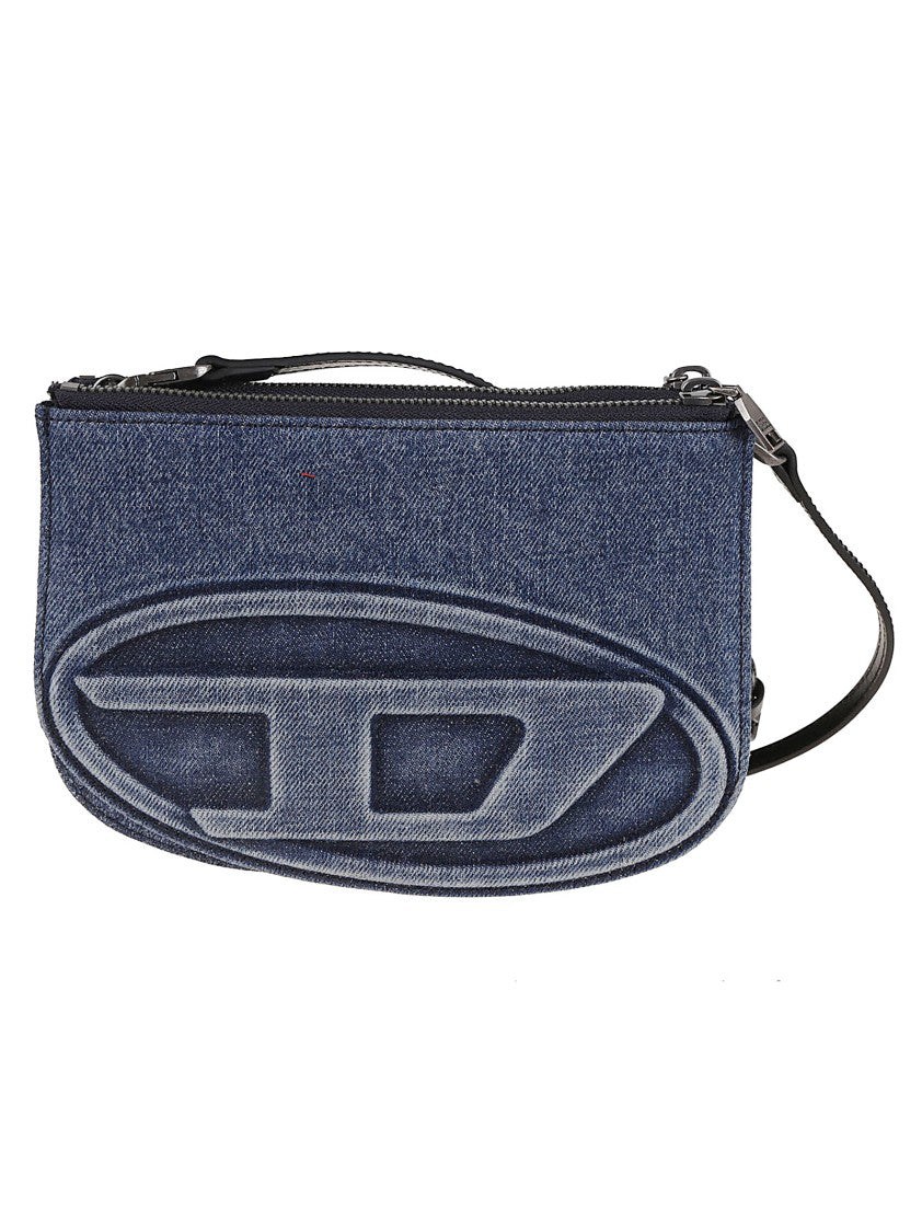 Diesel Light Blue Dual-Compartment Shoulder Bag