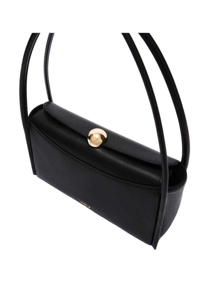 Furla Nicole M Boston Leather Shoulder Bag In Black