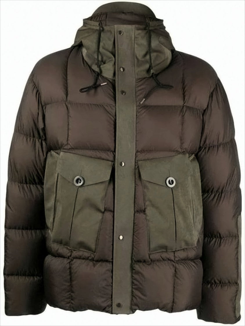 Ten C Quilted Brown Down Jacket