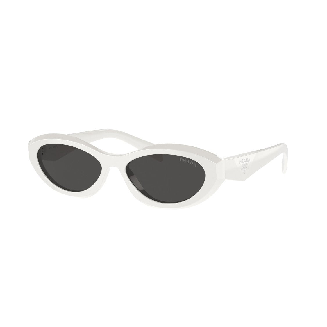 Prada 0Pr 26Zs Oval White Acetate Sunglasses