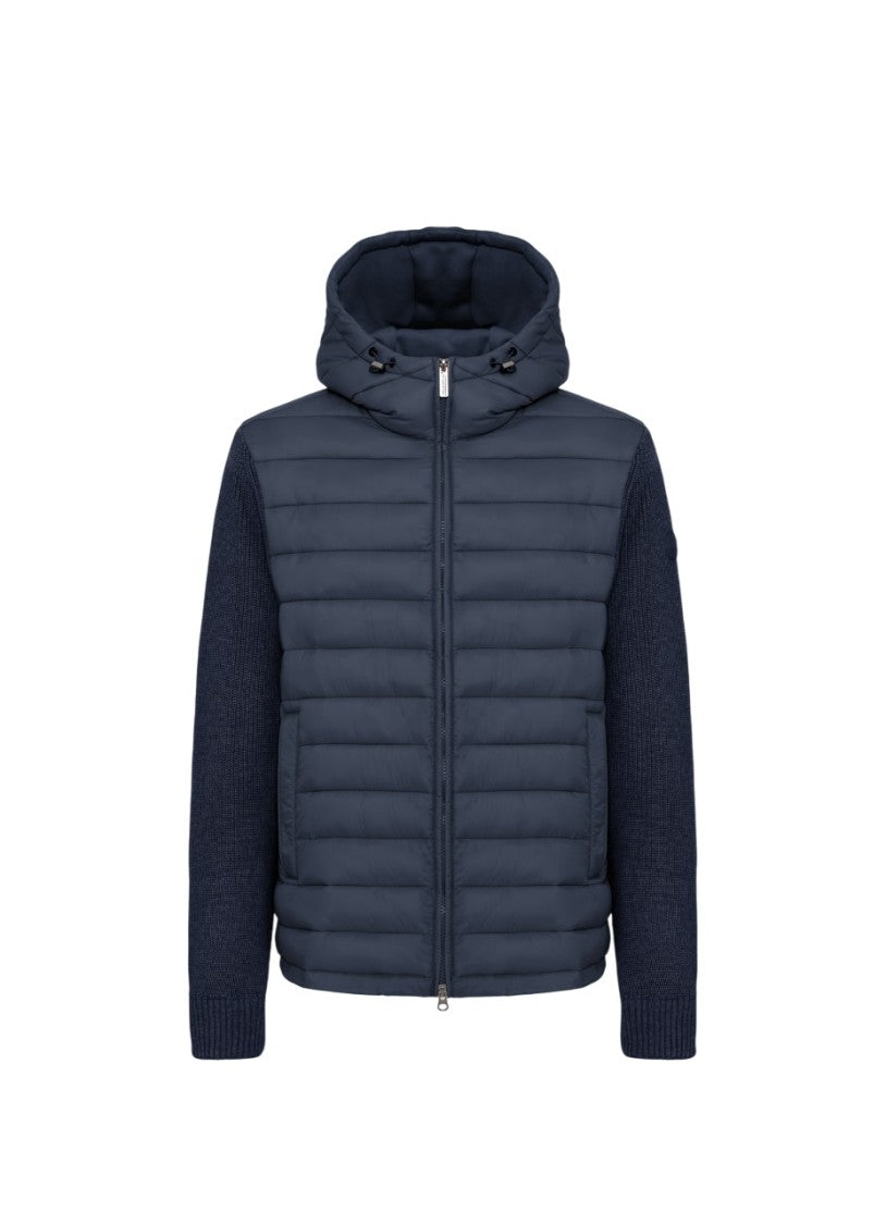 Colmar Blue Quilted Front Adjustable Hood Windbreaker