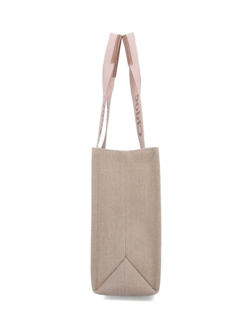 Chloé "Woody" Tote Bag Beige
