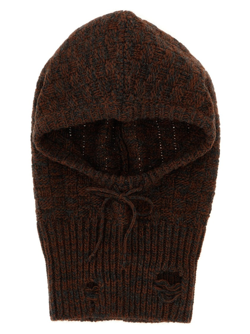 Mm6 By Maison Margiela Distressed Wool Balaclava