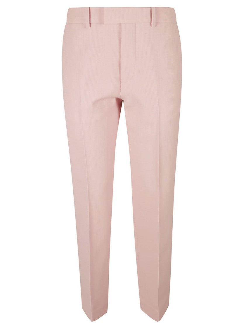 Burberry Tailored Straight-Leg Trousers With Subtle Texture