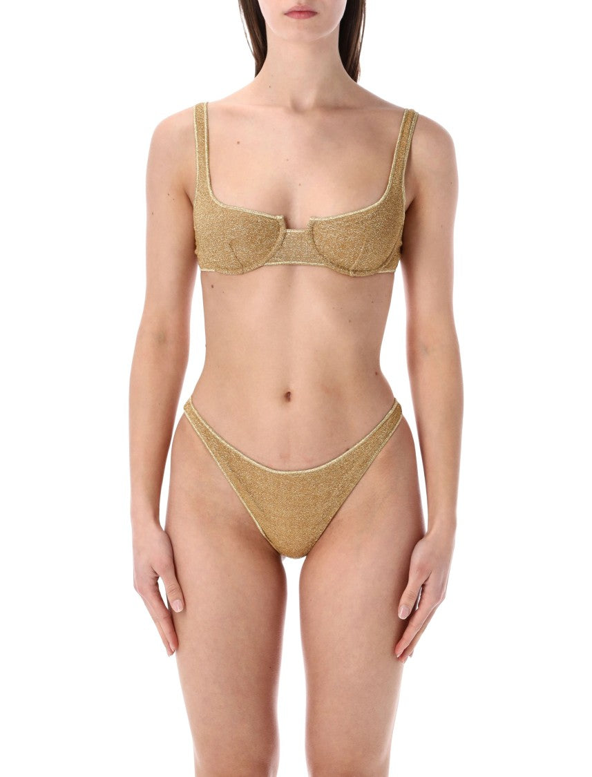 Oséree Lumiere Balconette Lurex Bikini Top Set