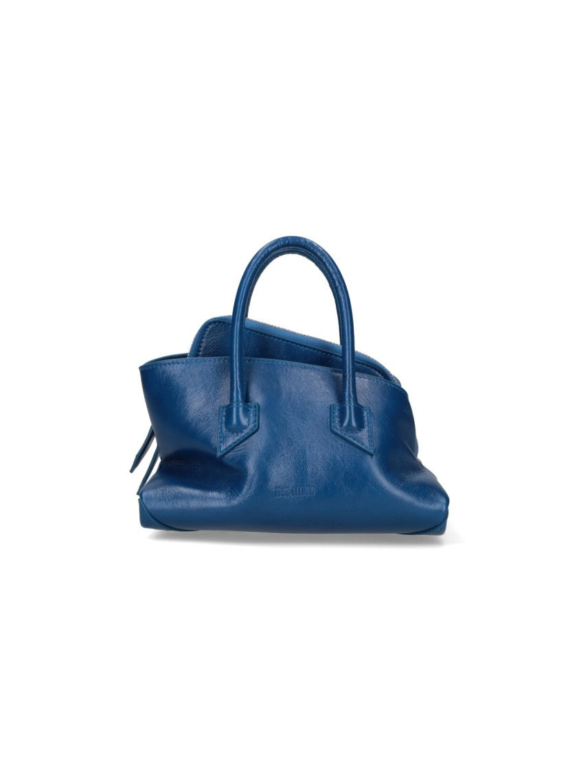 The Attico Crinkled Effect Calf Leather Mini Bag With Adjustable Strap