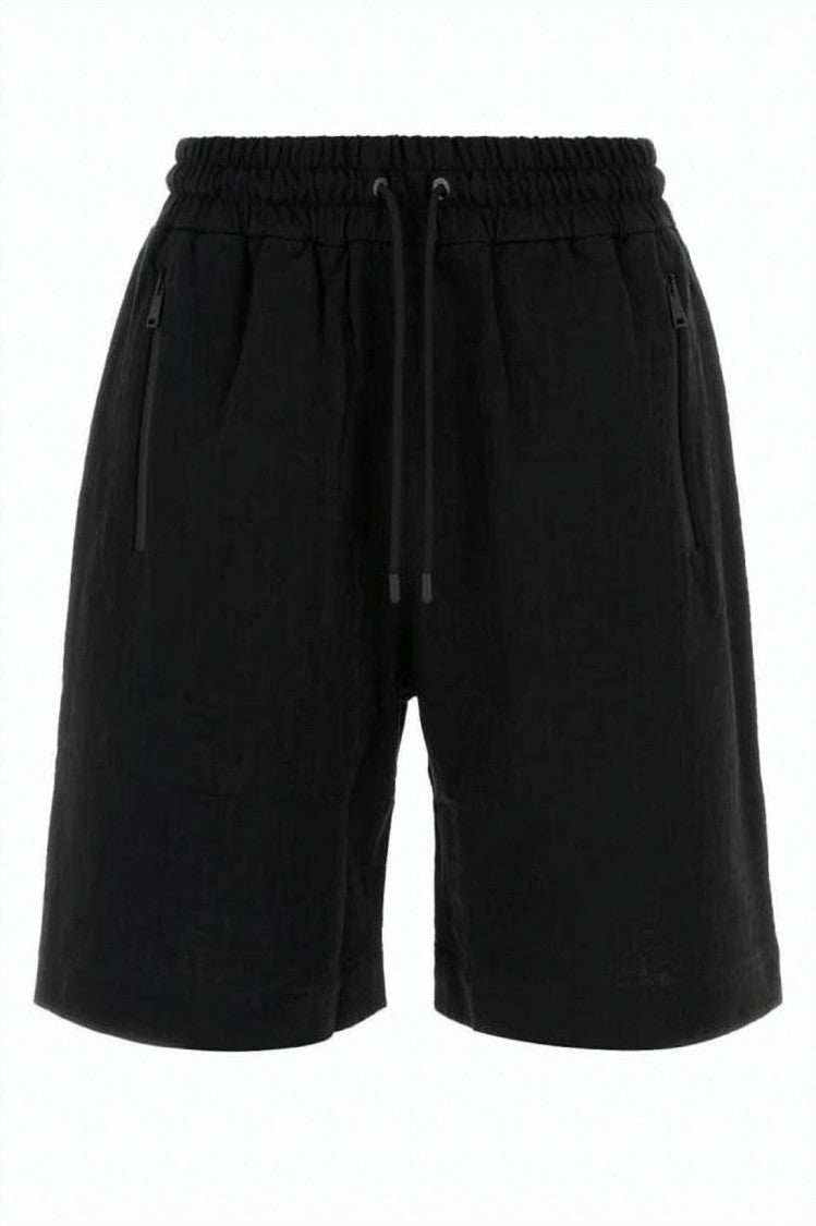 Fendi Relaxed Fit Black Shorts With Adjustable Drawstrings