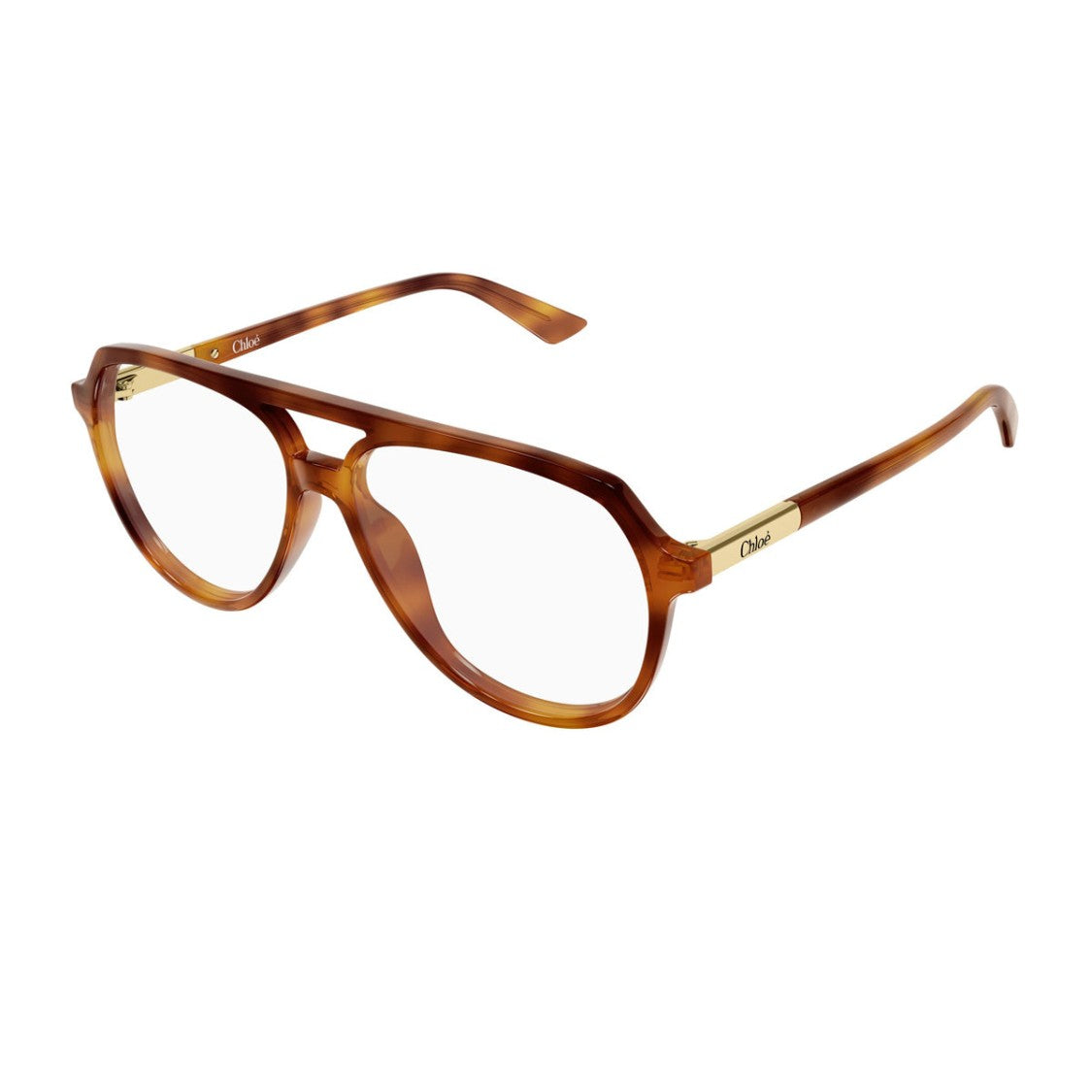 Chloé Aviator-Inspired Havana Acetate Eyewear With Double Bridge