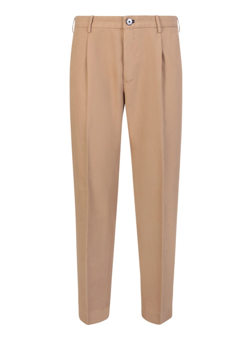 Incotex Beige Tapered Fit Trousers