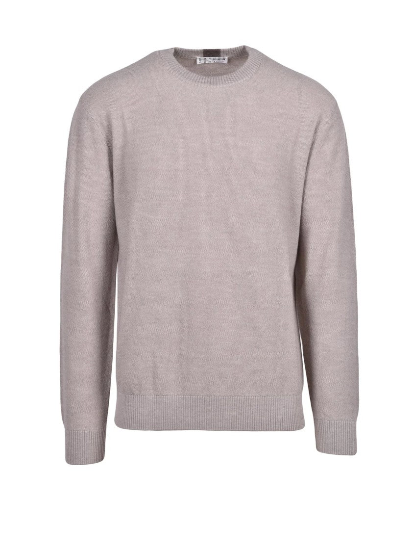 Cashmere Company P. Merino Wool Crew Neck Sweater With Minimalist Design