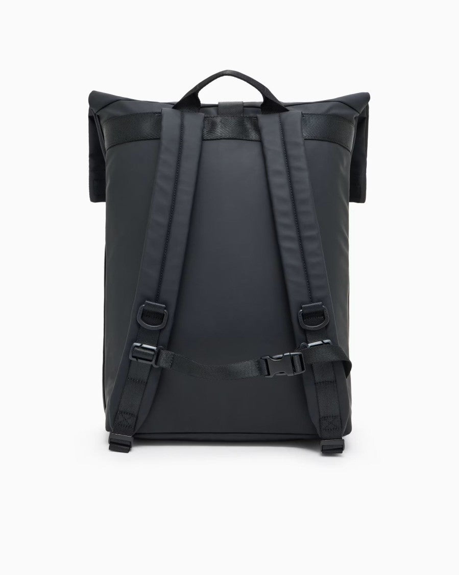 Emporio Armani Ea7 Roll-Top Backpack With Spacious Main Compartment