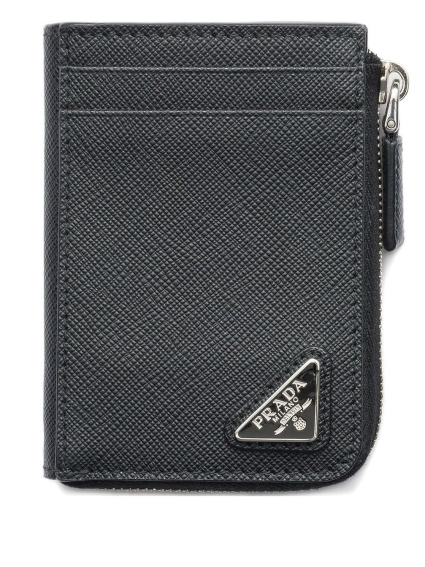 Prada Textured Leather Zip-Around Wallet
