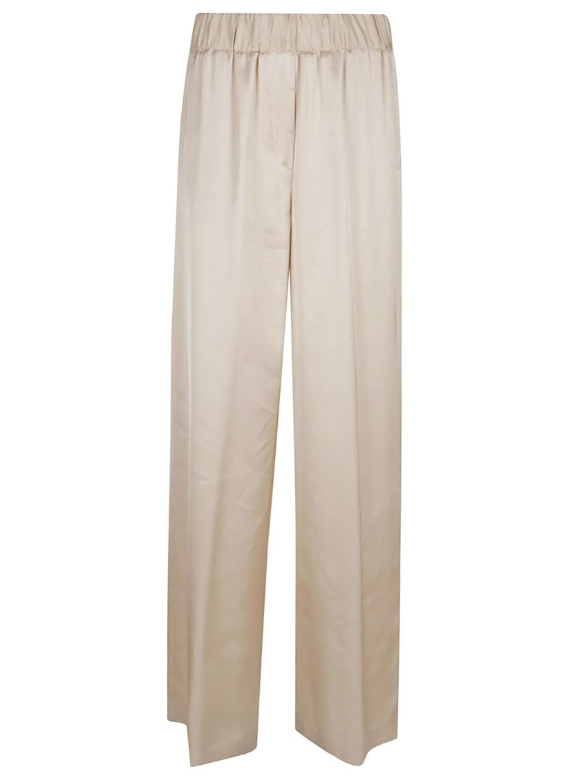 Peserico Palazzo Design Viscose Satin Trousers