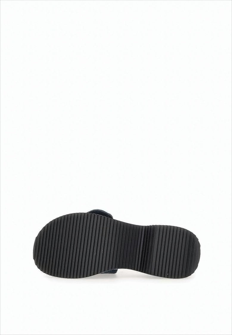 Diesel Denim-Inspired Cotton Sandals With Logo Detail
