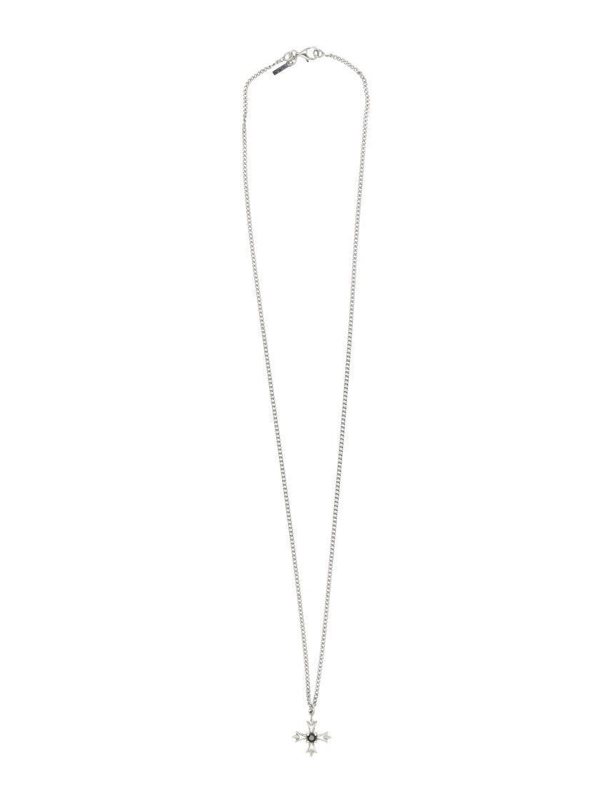 Emanuele Bicocchi Star-Shaped Pendant Necklace With Sterling Silver Chain