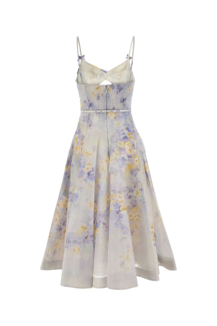 Zimmermann Printed Linen Blend Crush Dress