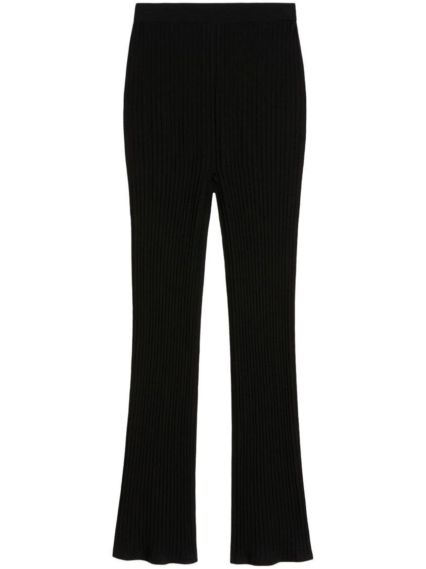 Max Mara Ribbed Knit Trousers With Fitted Silhouette