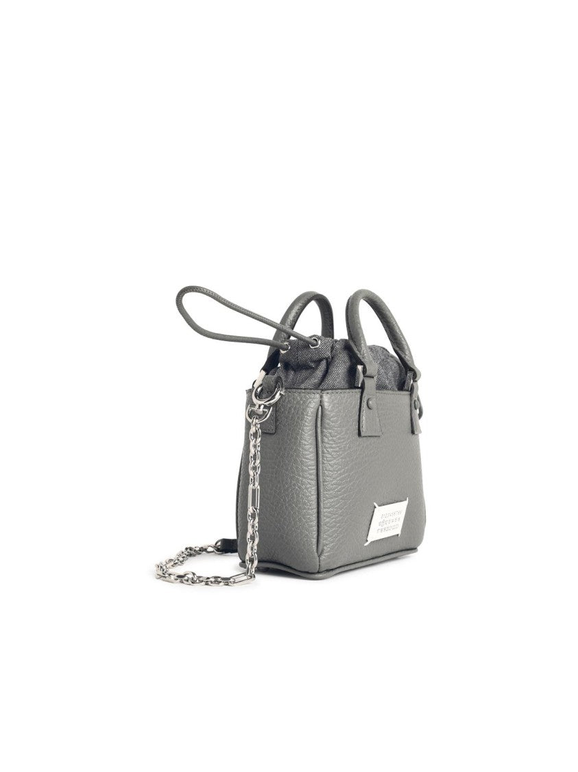 Maison Margiela '5Ac Tote Horizontal' Pebble Grey Leather Bag