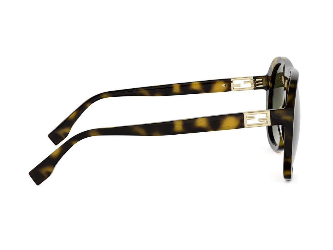 Fendi Fe40223i Oversized Square Tortoiseshell Acetate Sunglasses
