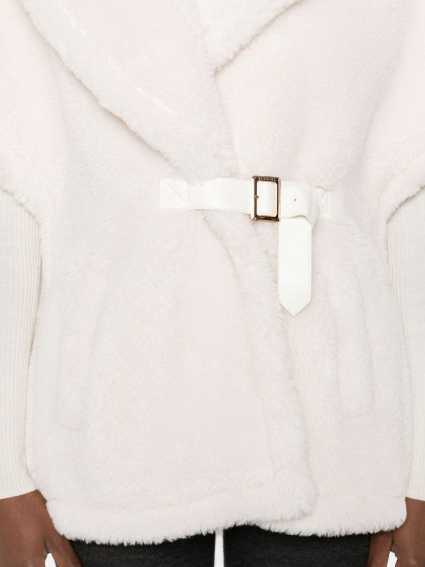 Blugirl White Jacket With Plush Texture