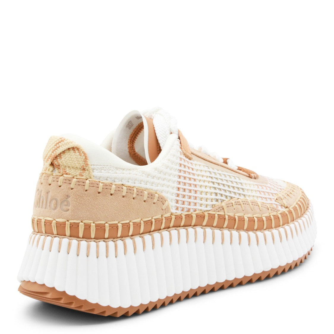 Chloé Cinnamon Rubber Lace-Up Sneakers