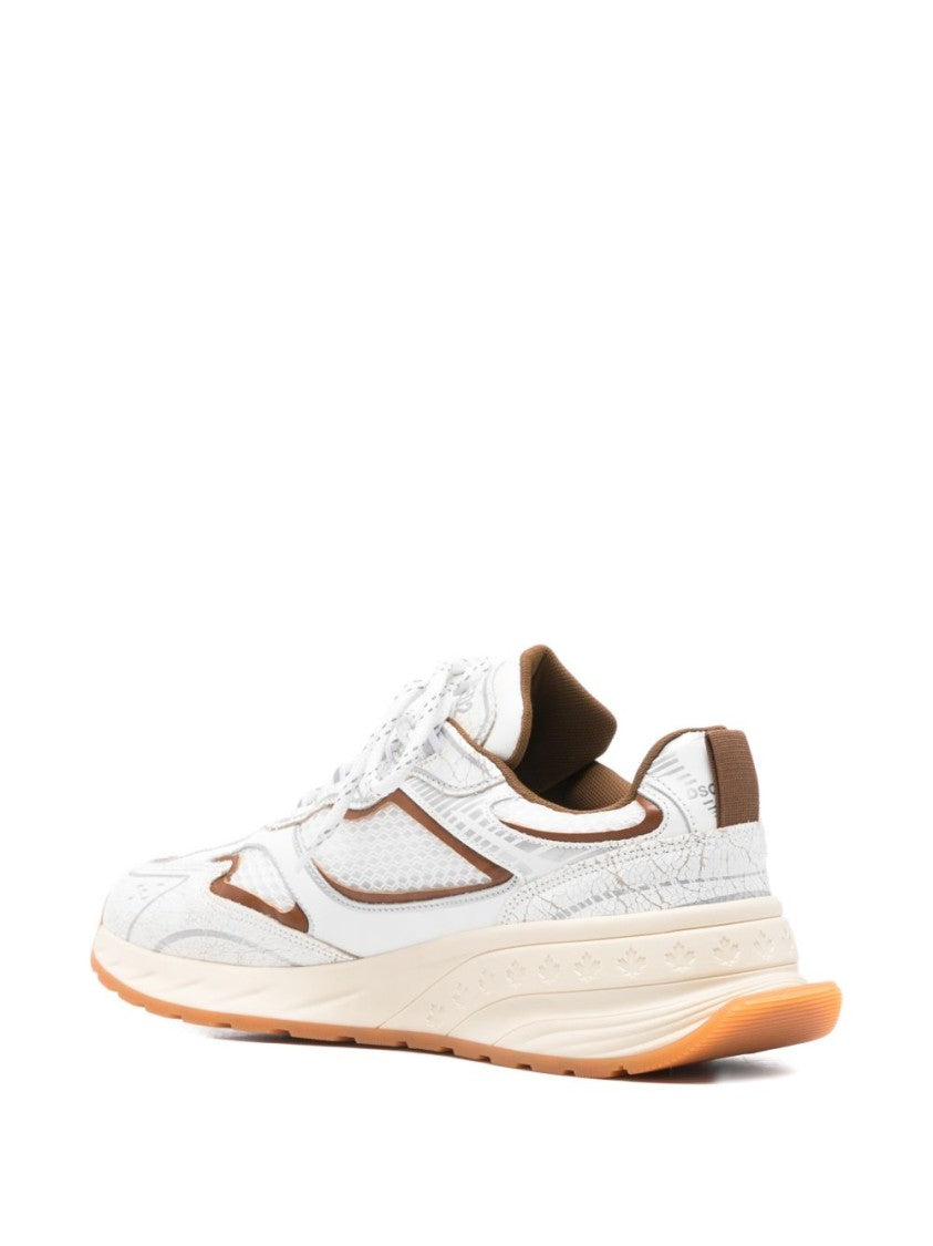 Dsquared2 White Textured Upper Sneakers