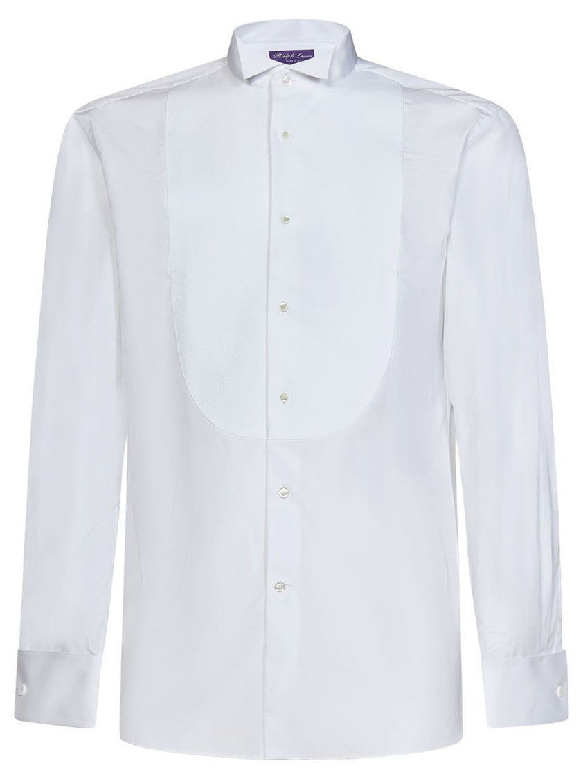 Polo Ralph Lauren White Cotton Tuxedo Shirt