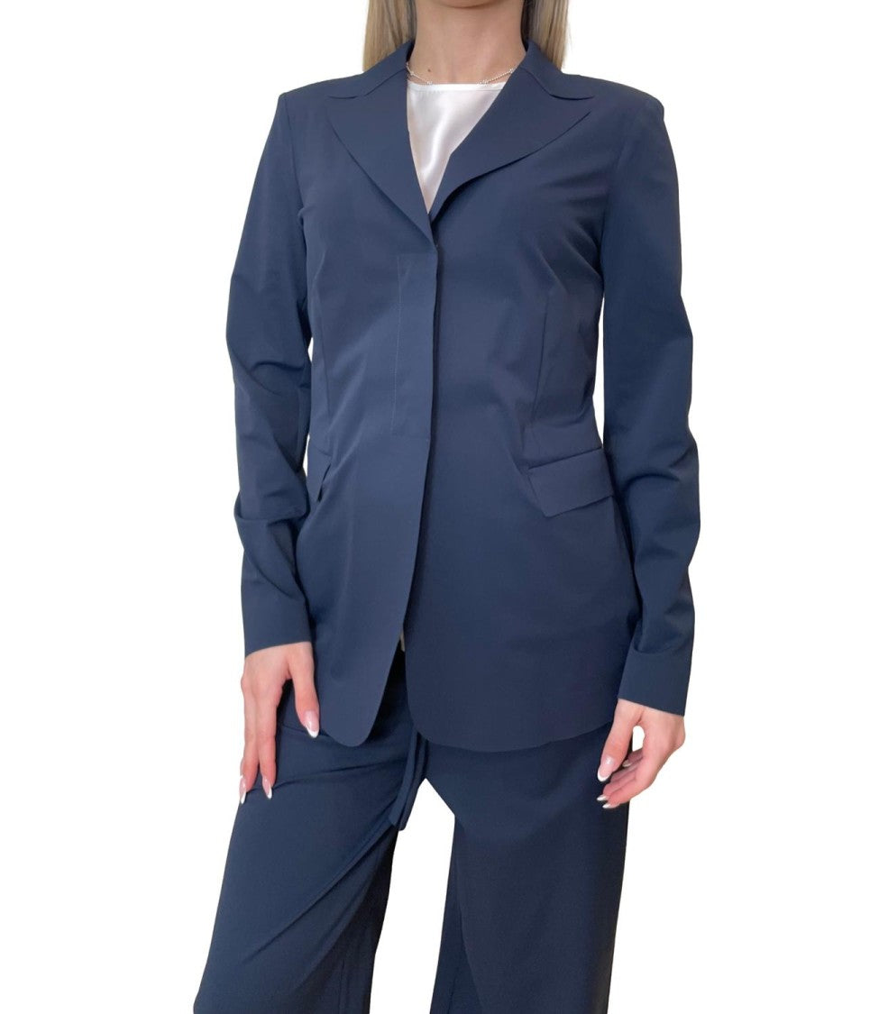 Max Mara Blue Mmlpalo Polyamide Casual Jacket
