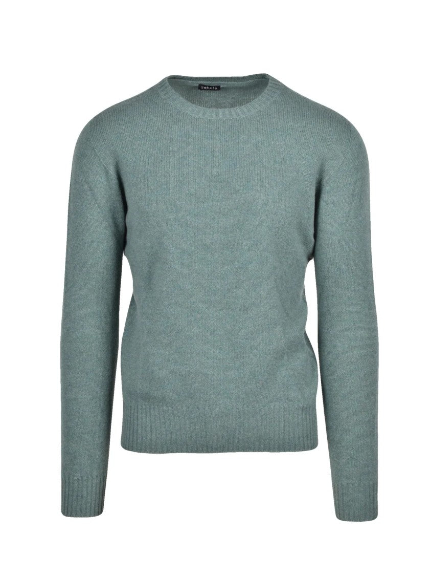 Retois Retois Crew Neck Pullover Sweater In Refined Sage Green