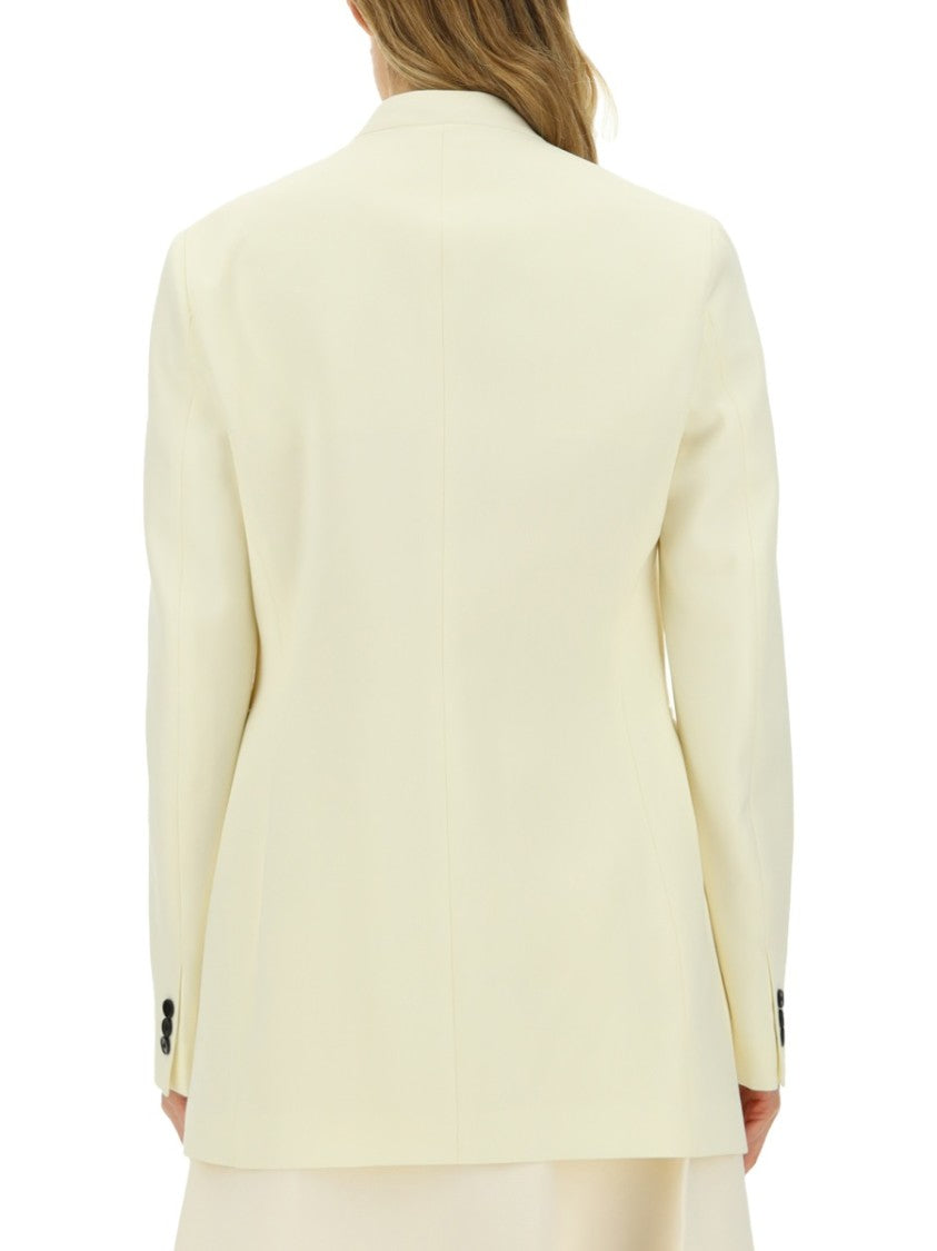 Jil Sander Single Button Tailored Jacket With Notched Lapel