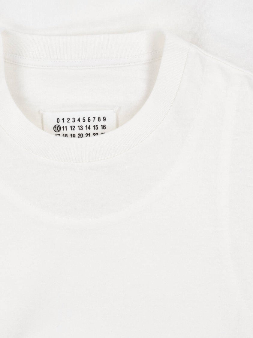 Maison Margiela Asymmetrical Hem White Cotton T-Shirt
