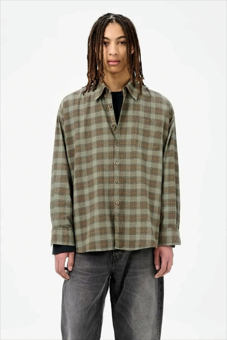 Our Legacy Checkered Long-Sleeve Shirt With Classic Collar