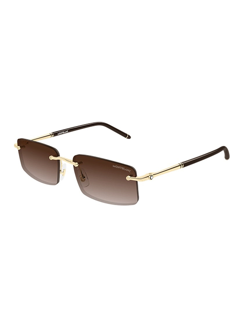 Montblanc Mb0443s Rimless Metallic International Sunglasses