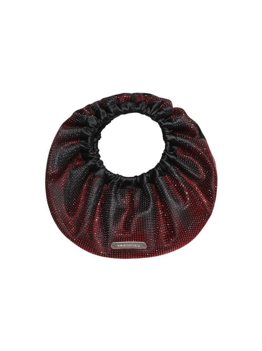 Alexander Wang Crescent Mini Bag In Distressed Crystal Hotfix