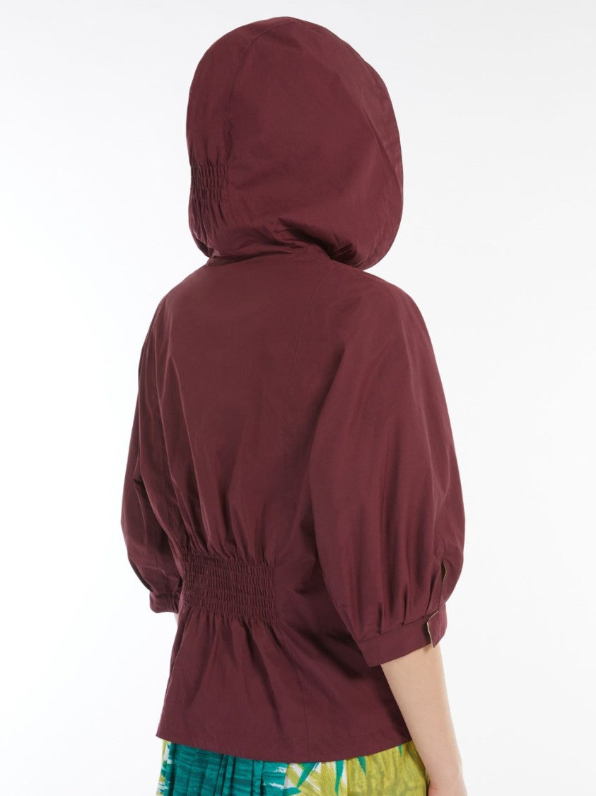 Max Mara Reversible Burgundy Windbreaker With Contrasting Interior