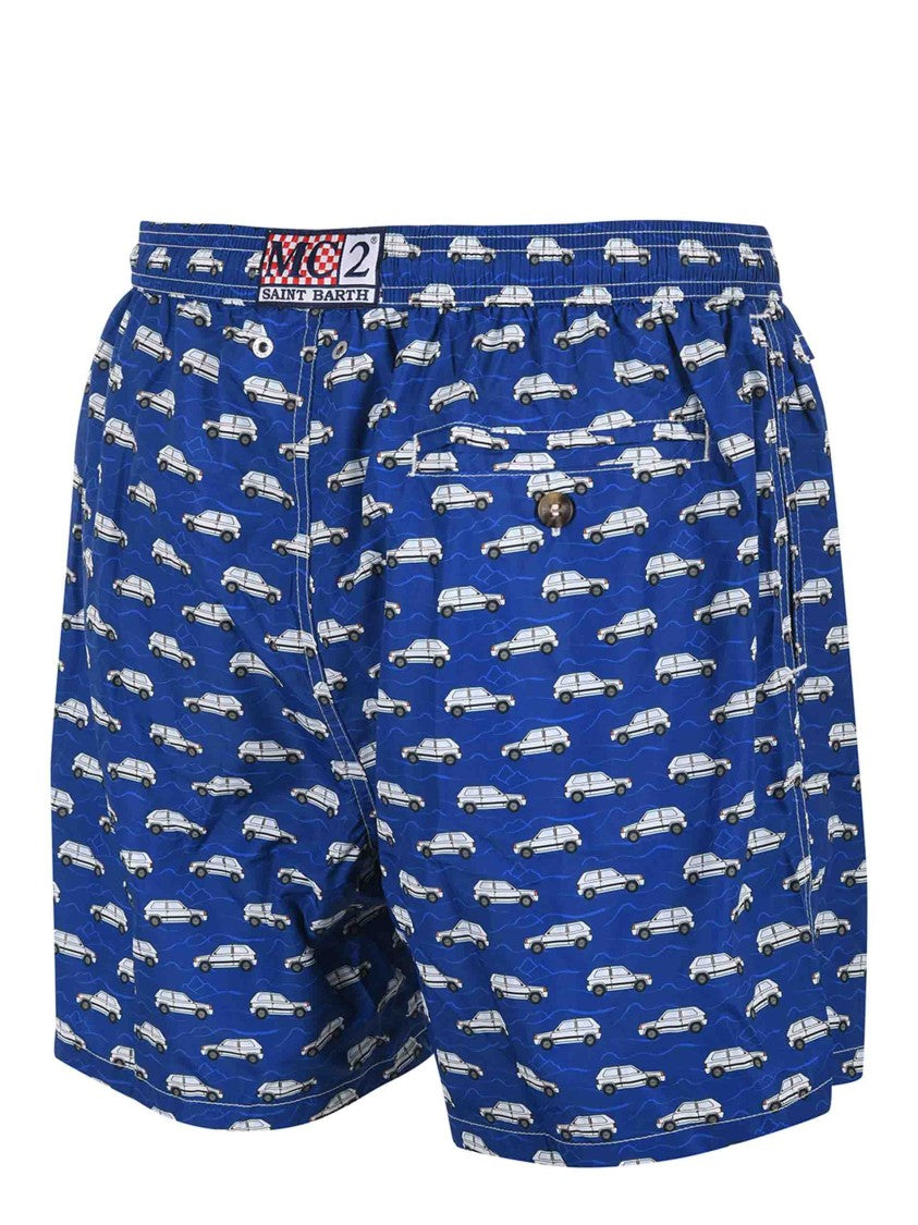Mc2 Saint Barth Blue Lighting Micro Fantasy Swim Shorts