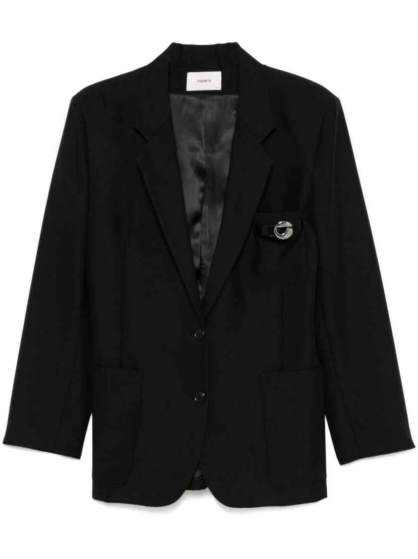Coperni Front Button Fastening Black Jacket