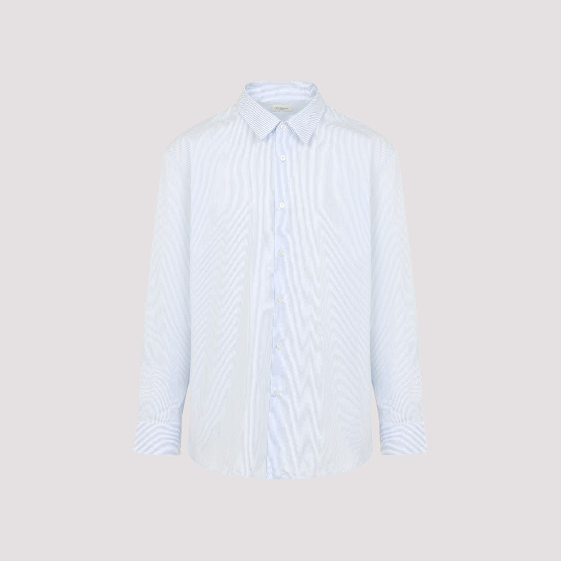 Saint Laurent Long-Sleeve Button-Up Shirt With Pointed Collar
