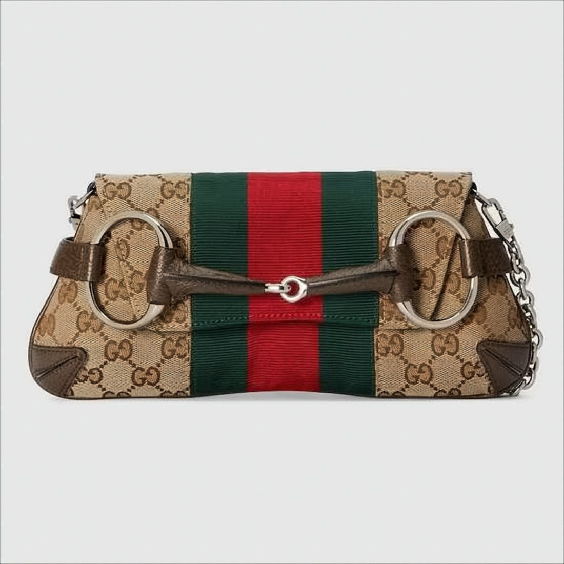 Gucci Rectangular Monogram Canvas Shoulder Bag